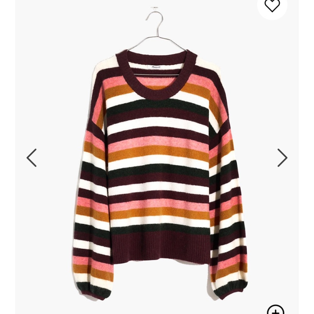 MADEWELL Striped Payton Sweater in Coziest Yarn